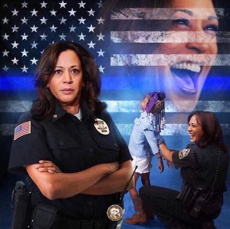 Illustration for article titled Did the 'Kamala Is a Cop' Meme Help Tank Harris's Campaign?